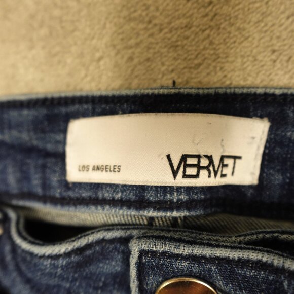 Vervet Jeans Los Angeles Distressed Skinny Jeans Women’s Size 29 Dark Wash Blue - Picture 3 of 11